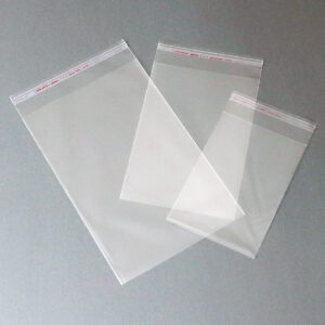 Self-adhesive Clear Cellophane Bags for Cookie, Bakery, Candle, Soap, Photo, Jewelry, Treats, and Party Favors