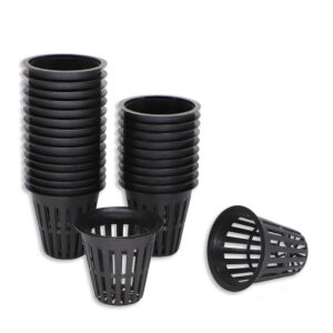 2inch_2000-ok Nursery Pots 2-inch Net Pot, 2500 Pack, Garden Slotted Mesh Plastic Plant Net Cup, Heavy Duty Wide Lip Round Bucket Basket for Hydroponics (Copy)
